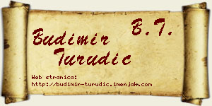 Budimir Turudić vizit kartica